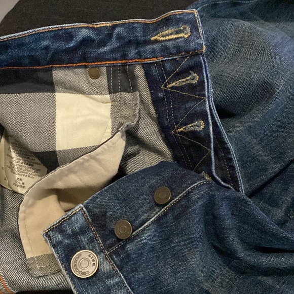 Burberry Brit Unisex Iconic 💯 Cotton Straight Leg Boot Cut Jean Size 29 R - Picture 15 of 16